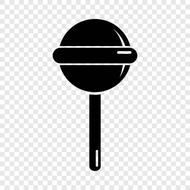 Yuvarlak lolipop simgesi, basit siyah stil