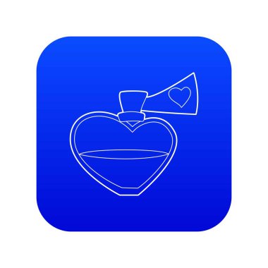 Aşk iksiri simgesi mavi vektör