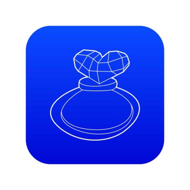 Parfüm simgesi mavi vektör