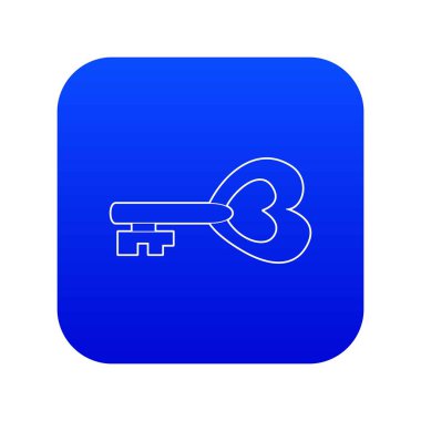 Kalp simgesi mavi vektör için anahtar