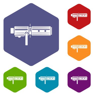 Stüdyo aydınlatma donanımları simgesi, basit tarzı