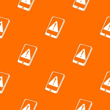 Uyarı akıllı telefon desen vektör turuncu