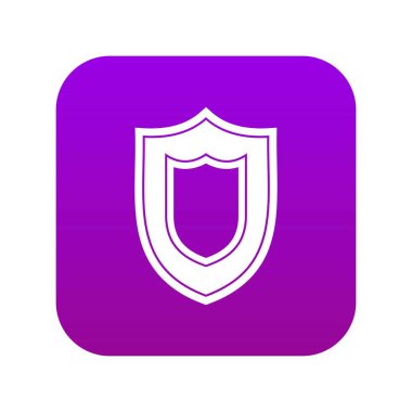 Kalkan simgesi dijital mor