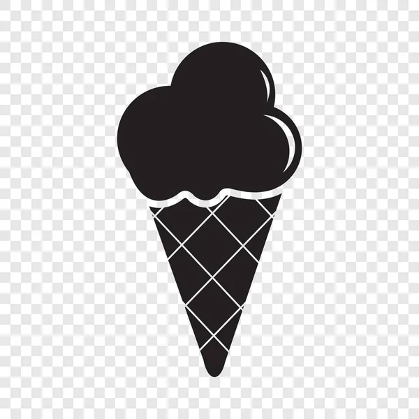 Zmrzlina ze studeného ikona, jednoduché černé styl — Stockový vektor