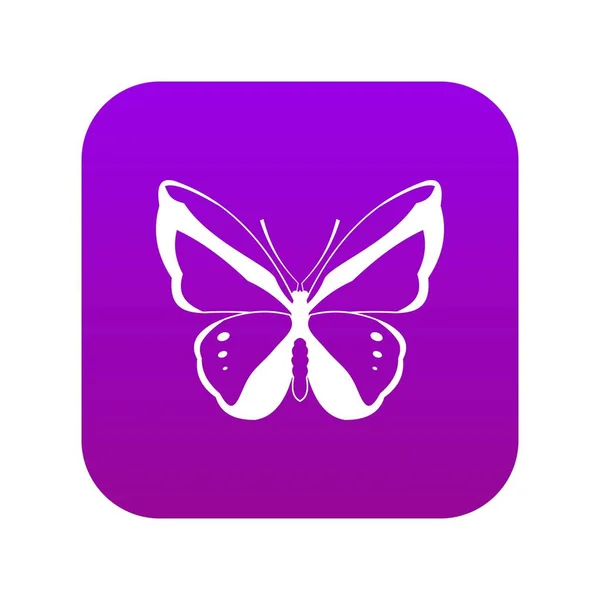 Icône papillon numérique violet — Image vectorielle