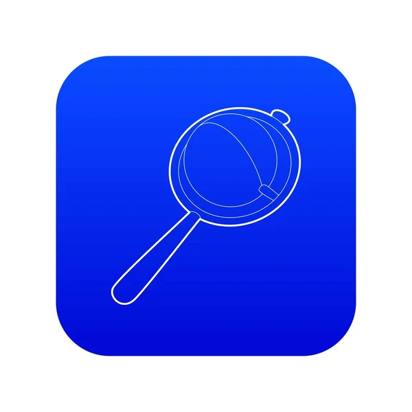 Bebé sonajero icono azul vector — Archivo Imágenes Vectoriales