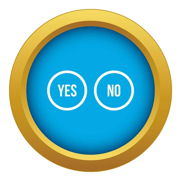 Selection buttons yes and no icon blue vector isolated — Stock Vector