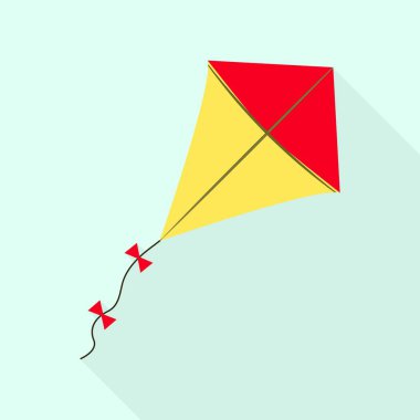 Çocukluk uçurtma simgesi, düz stil