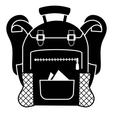 Öğrenci sırt çantası simgesini, basit tarzı