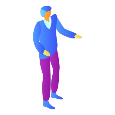 İşadamı simgesi, izometrik stili