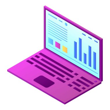 Laptop simgesi, izometrik biçim