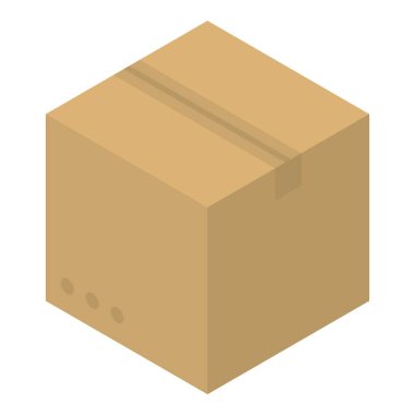 Paket kutusu simgesi, izometrik biçim