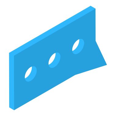 Kabarcık mavi sohbet simgesi, izometrik stili