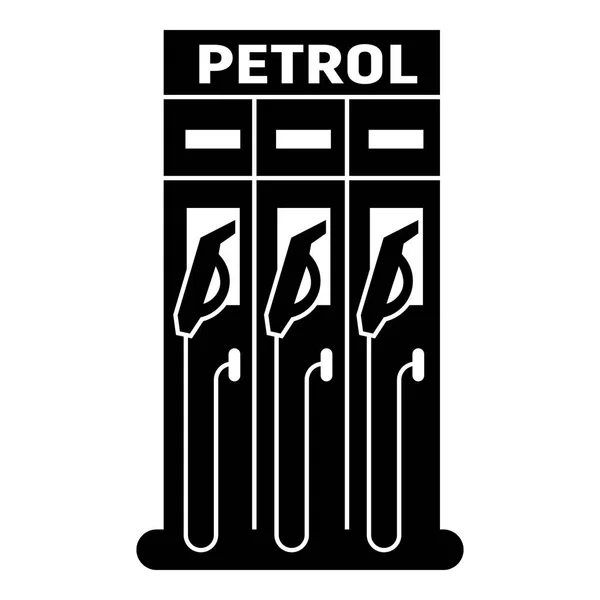 Benzine-brandstof pistool pictogram, eenvoudige stijl — Stockvector