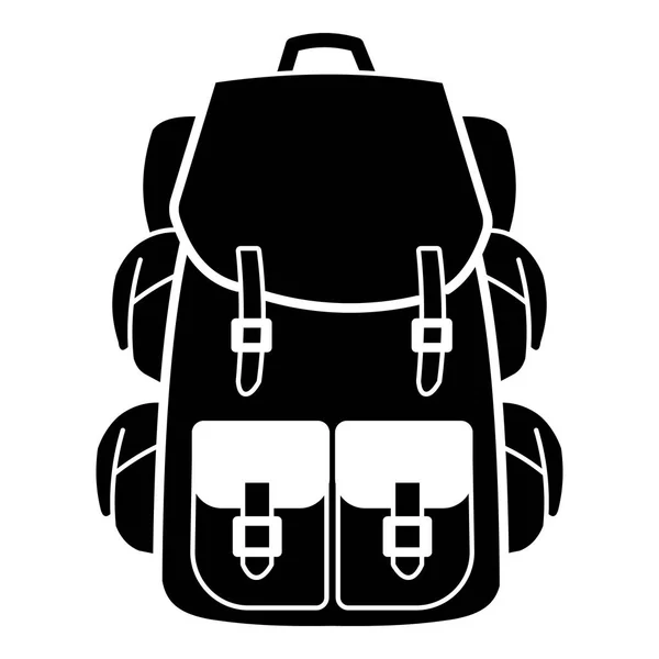 Textil icono de la mochila, estilo simple — Vector de stock