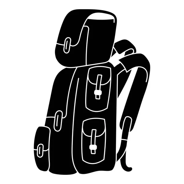 Icono de mochila turística, estilo simple — Archivo Imágenes Vectoriales