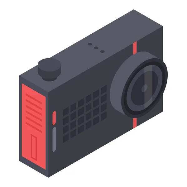 Action kamera ikon, isometrisk stil — Stock vektor