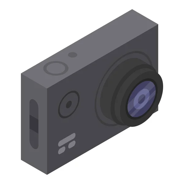 Icono de cámara de acción impermeable, estilo isométrico — Vector de stock