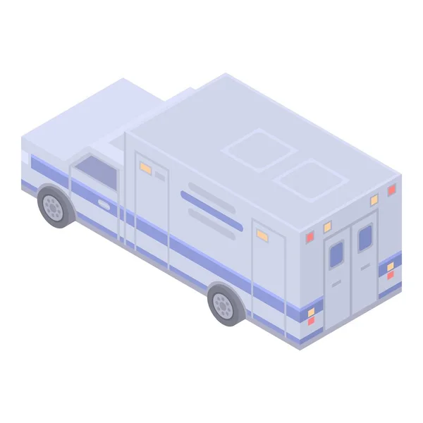 Ambulance city car icon, isometric style — Stock Vector