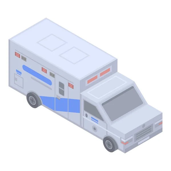 Icono de coche ambulancia cirugía, estilo isométrico — Archivo Imágenes Vectoriales