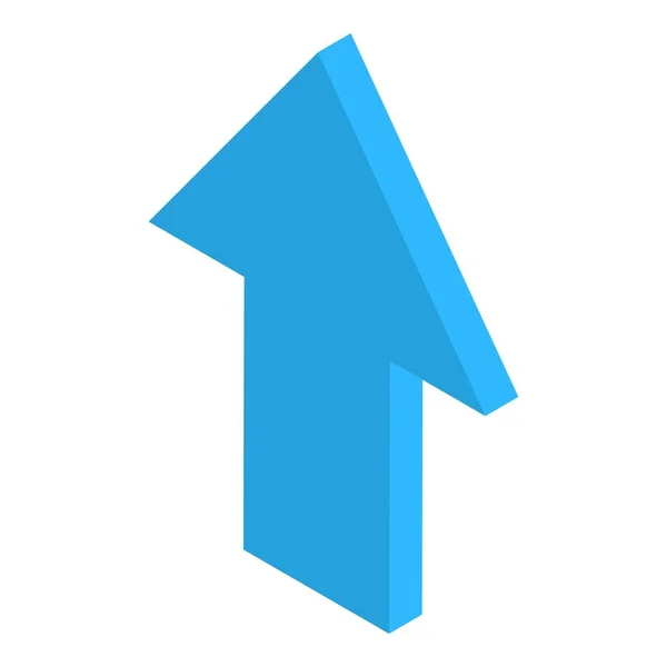 Blå UPPIL ikon, isometrisk stil — Stock vektor