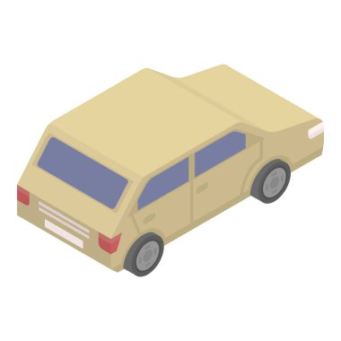 Şehir araba simgesi, izometrik stili