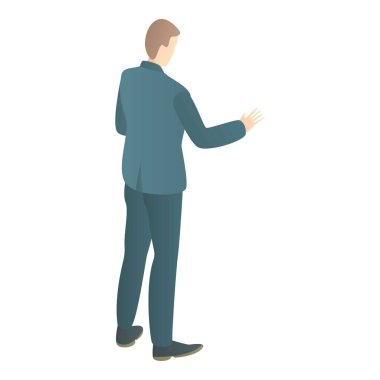 İşadamı simgesi, izometrik stili