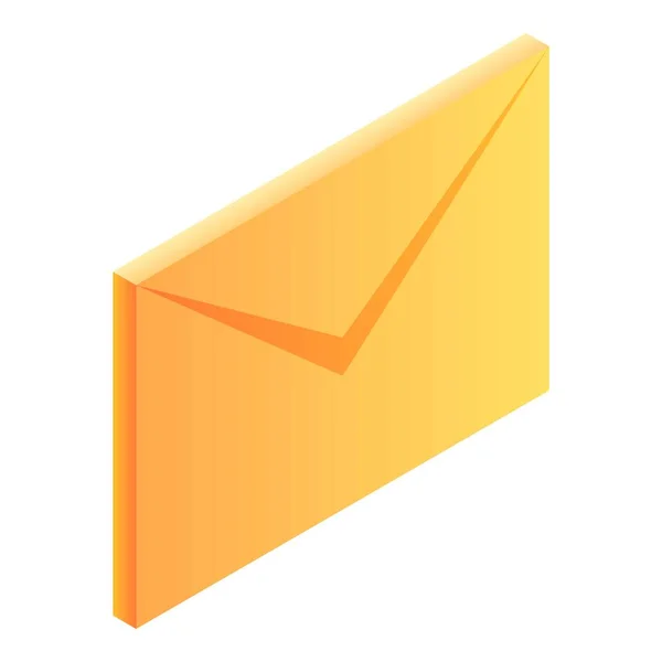 Mail letter icon, isometric style — Stock Vector