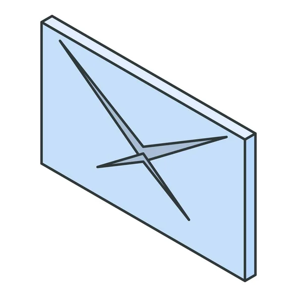 Иконка письма, изометрический стиль — стоковый вектор