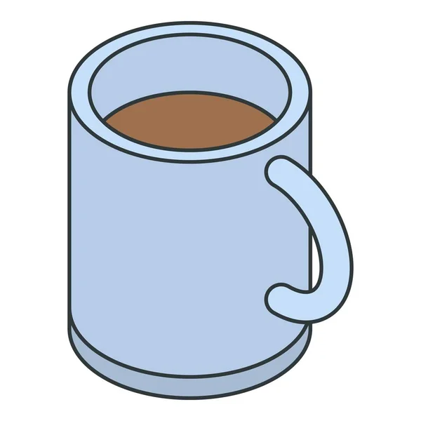 Ikona kubka do kawy w stylu izometrycznym — Wektor stockowy