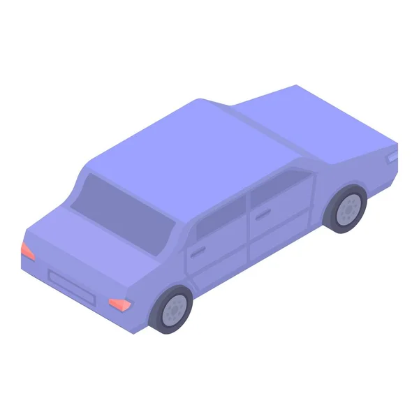 Icône de voiture bleue, style isométrique — Image vectorielle