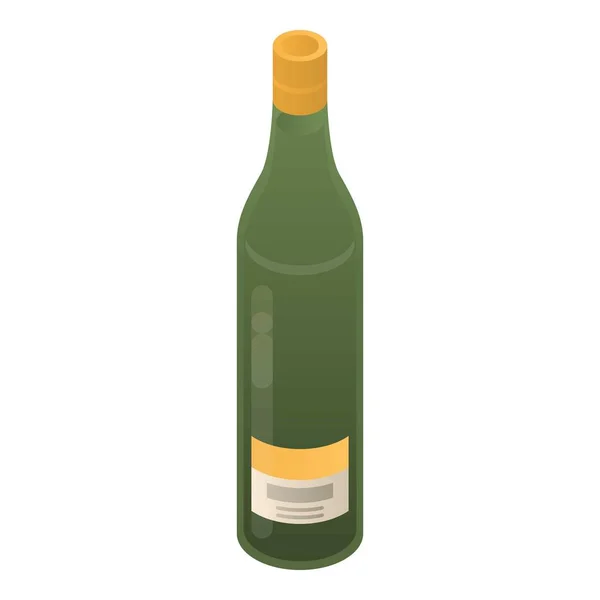 Икона бутылки шампанского в изометрическом стиле — стоковый вектор