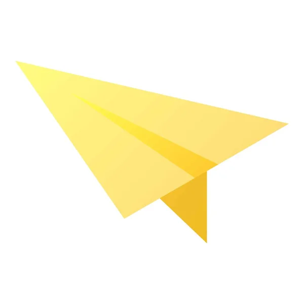 Icono plano de papel amarillo, estilo isométrico — Archivo Imágenes Vectoriales