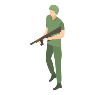 Ordu modern asker simgesi, biyometrik tarzı