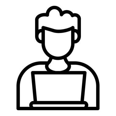 Adam online eğitim simgesi, anahat tarzı