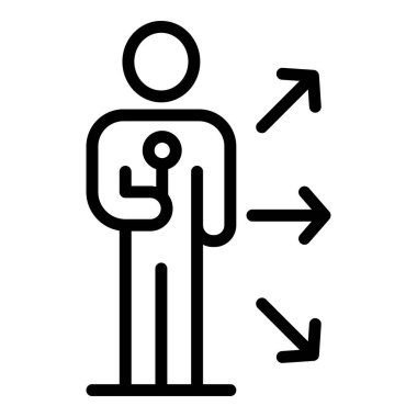 Eğitim hoparlörü ders simgesi, anahat stili