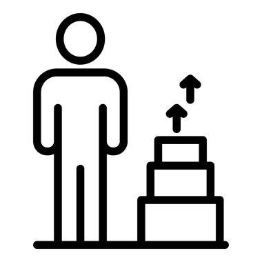 Büyüme eğitim simgesi, anahat stili