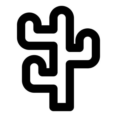 Dallı kaktüs simgesi, anahat stili