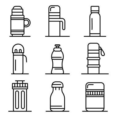 Vakum yalıtımlı su şişeleri ayarlayın, anahat tarzı