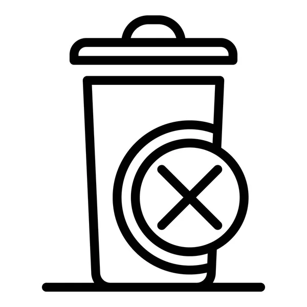 Ícone de lixo não classificado, estilo esboço — Vetor de Stock