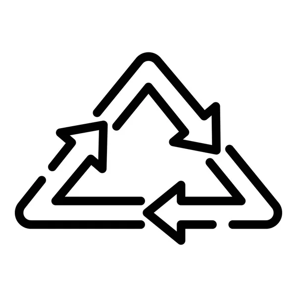 Recycling-Dreieck-Symbol, Umrissstil — Stockvektor