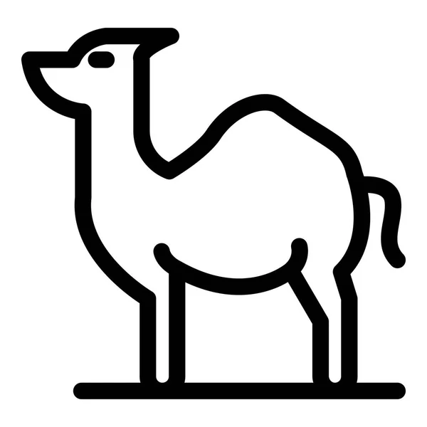 Kameel pictogram, Kaderstijl — Stockvector