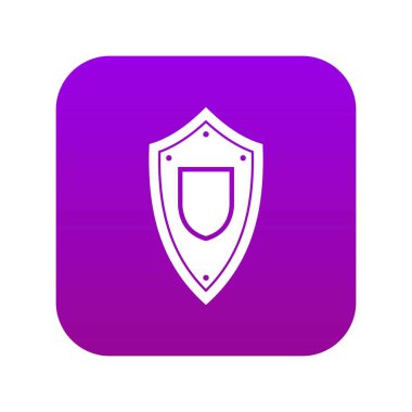 Kalkan simgesi dijital mor