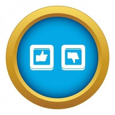 Kareler simgesi mavi vektör izole işaretler el yukarı ve aşağı