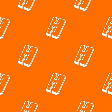Ölü piksel akıllı telefon desen vektör turuncu