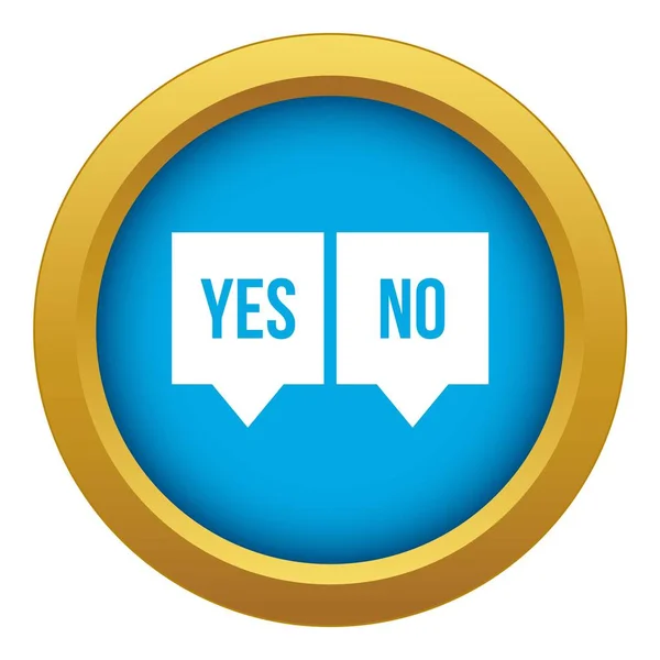 Signs of yes and no icon blue vector isolated — Stock Vector