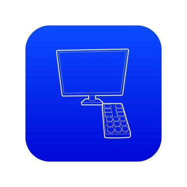 Uzak simge mavi vektörlü tv