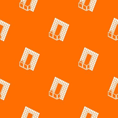 Çatı deseni vektör turuncu altında balkon