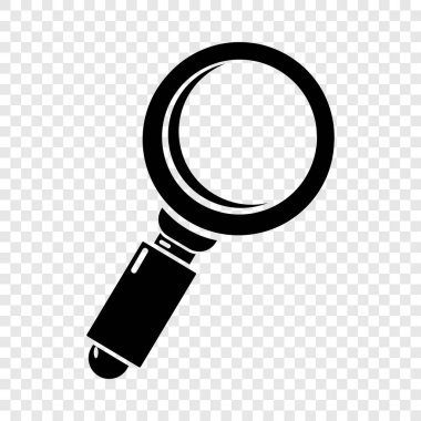 Büyüteç simgesini, basit siyah stil