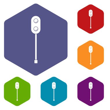 Trenler simgesi, basit tarzı demiryolu trafiği